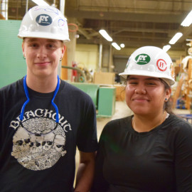 Franklin student works on her own high school; Madison student learns construction business